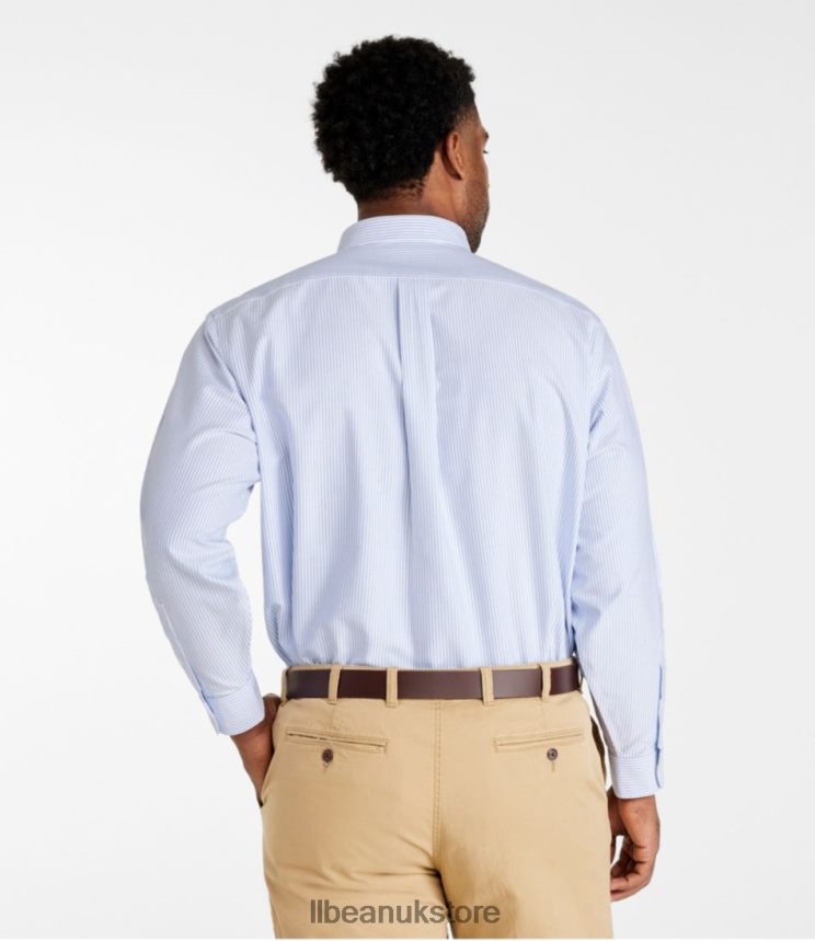 Clothing L.L.Bean Wrinkle-Free Classic Oxford Cloth Shirt French Blue Men 0VRR66704
