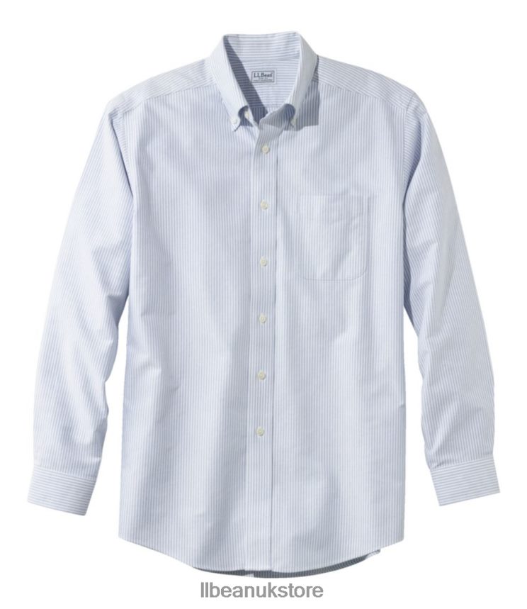 Clothing L.L.Bean Wrinkle-Free Classic Oxford Cloth Shirt French Blue Men 0VRR66704