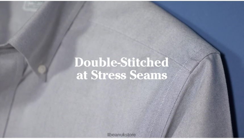 Clothing L.L.Bean Wrinkle-Free Classic Oxford Cloth Shirt French Blue Men 0VRR66704