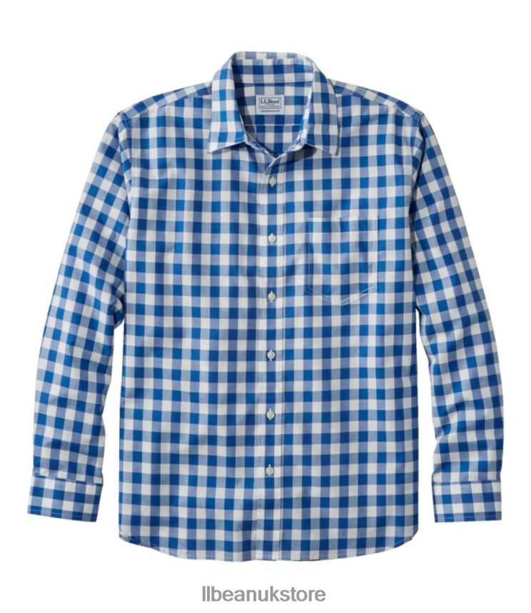 Clothing L.L.Bean Wrinkle-Free Everyday Shirt Deep Ocean Men 0VRR66376