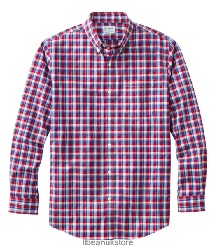 Clothing L.L.Bean Wrinkle-Free Kennebunk Sport Shirt Indigo Ink Men 0VRR663504