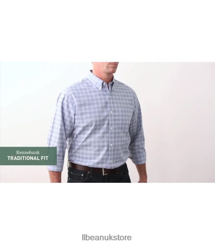 Clothing L.L.Bean Wrinkle-Free Kennebunk Sport Shirt Light Everglade Men 0VRR6684
