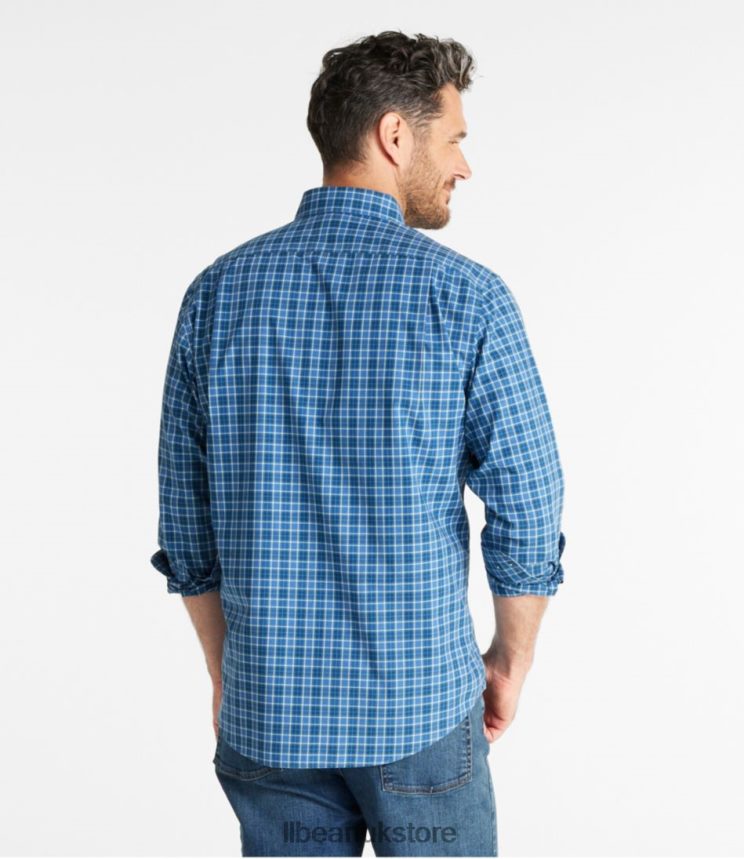 Clothing L.L.Bean Wrinkle-Free Kennebunk Sport Shirt True Teal Men 0VRR665017