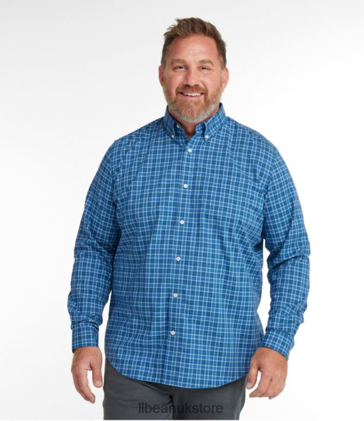 Clothing L.L.Bean Wrinkle-Free Kennebunk Sport Shirt True Teal Men 0VRR665017
