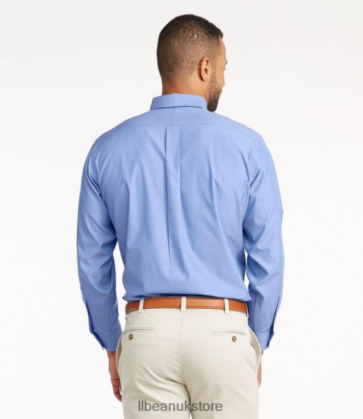 Clothing L.L.Bean Wrinkle-Free Pinpoint Oxford Cloth Shirt Blue Men 0VRR663507