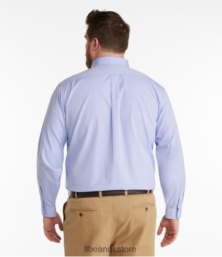 Clothing L.L.Bean Wrinkle-Free Pinpoint Oxford Cloth Shirt Blue Men 0VRR663507