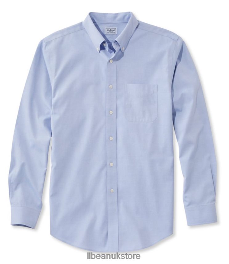 Clothing L.L.Bean Wrinkle-Free Pinpoint Oxford Cloth Shirt White Men 0VRR663528