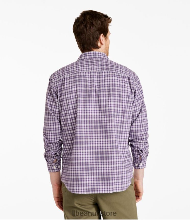 Clothing L.L.Bean Wrinkle-Free Ultrasoft Brushed Cotton Shirt Arctic Blue Men 0VRR663080