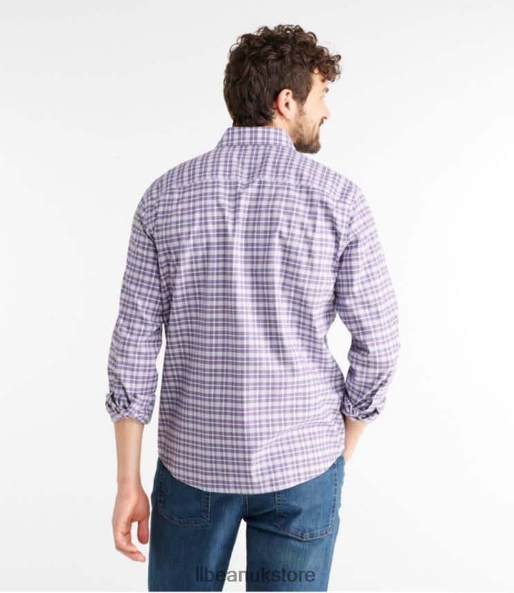 Clothing L.L.Bean Wrinkle-Free Ultrasoft Brushed Cotton Shirt Deep Olive Men 0VRR666525