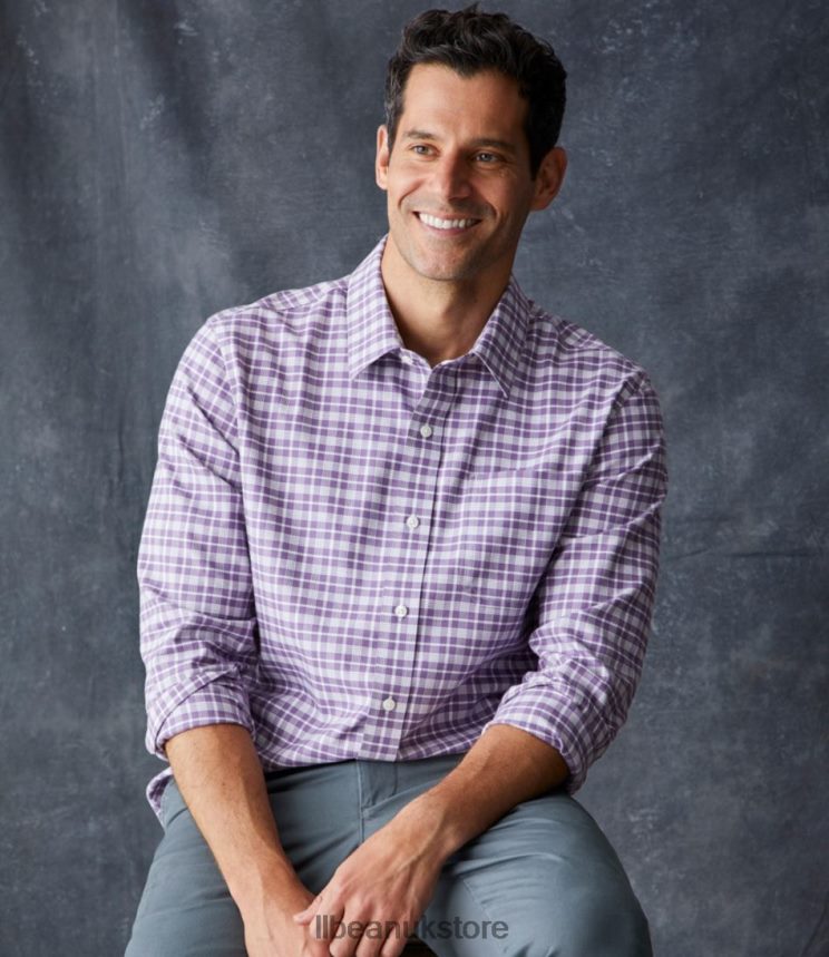 Clothing L.L.Bean Wrinkle-Free Ultrasoft Brushed Cotton Shirt Deep Olive Men 0VRR666525