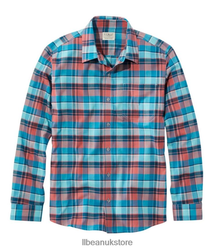 Clothing L.L.Bean Wrinkle-Free Ultrasoft Brushed Cotton Shirt Sienna Brick Men 0VRR665822