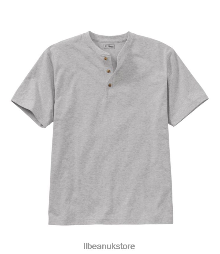 Clothing L.L.Bean Carefree Unshrinkable Tee Gray Heather Men 0VRR665693