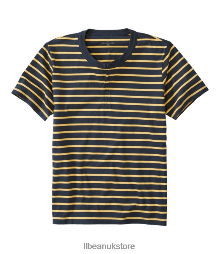 Clothing L.L.Bean Signature Rangeley Cotton Henley Navy Men 0VRR664880