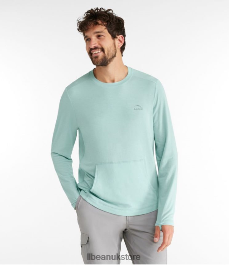 Clothing L.L.Bean Tropicwear Comfort Crew Dusk Blue Men 0VRR663297
