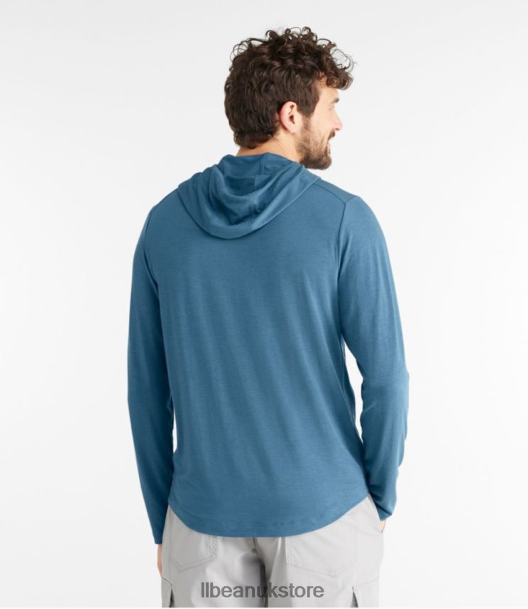 Clothing L.L.Bean Tropicwear Comfort Hoodie Dusk Blue Men 0VRR663881