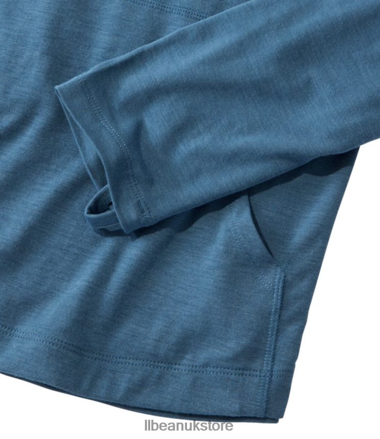 Clothing L.L.Bean Tropicwear Comfort Hoodie Dusk Blue Men 0VRR663881