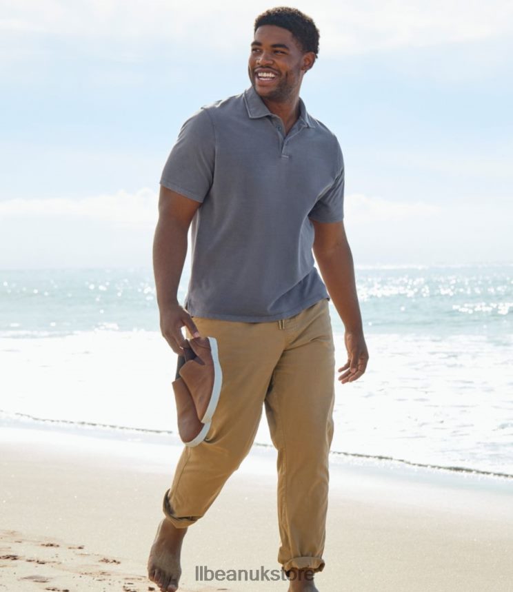 Clothing L.L.Bean BeanBuilt Pique Polo Shirt Barley Men 0VRR663130