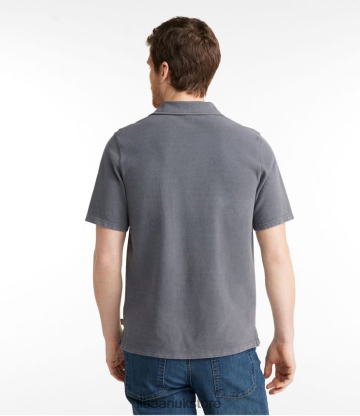 Clothing L.L.Bean BeanBuilt Pique Polo Shirt Silver Birch Men 0VRR666945