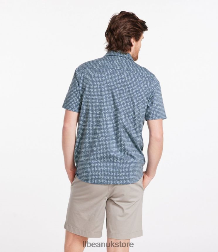 Clothing L.L.Bean Lakewashed Organic Cotton Button-Front Shirt Warm Coral Fish Men 0VRR663493