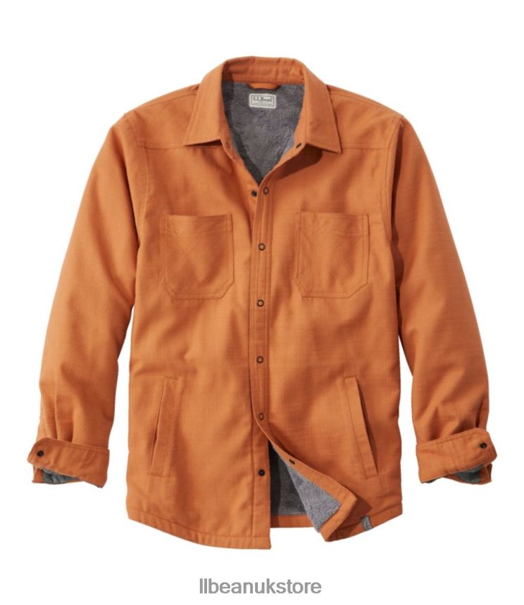 Clothing L.L.Bean Katahdin Performance Flannel Shirt-Jacket Adobe Men 0VRR66536