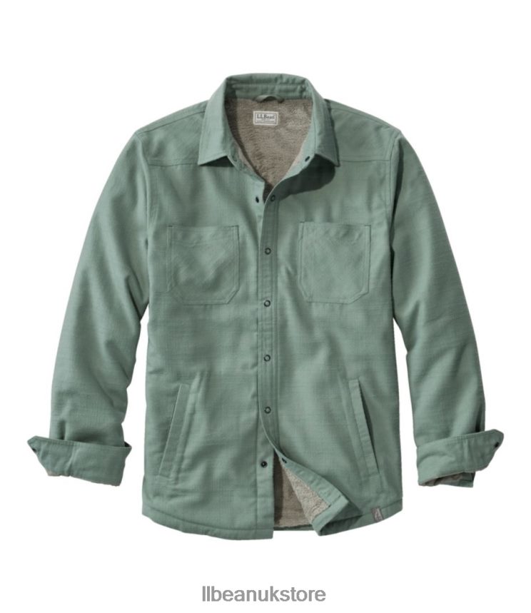 Clothing L.L.Bean Katahdin Performance Flannel Shirt-Jacket Sea Green Men 0VRR663406