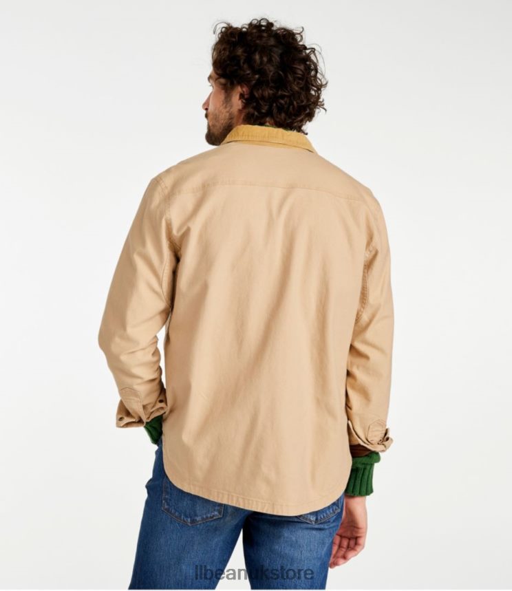 Clothing L.L.Bean Signature Lined Canvas Shirt Jac American Khaki Men 0VRR666000