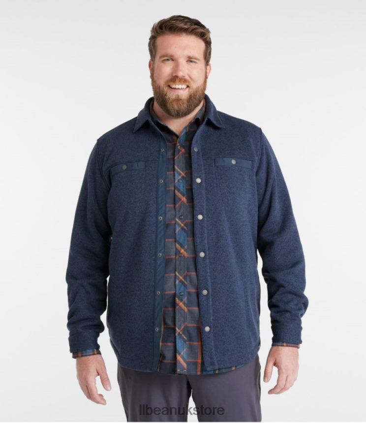 Clothing L.L.Bean Sweater Fleece Shirt Jac Eucalyptus Men 0VRR664947