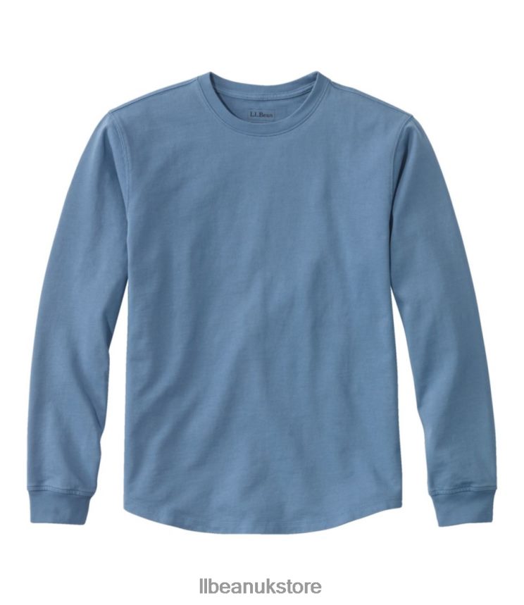 Clothing L.L.Bean BeanBuilt Cotton Tee Bayside Blue Men 0VRR665732