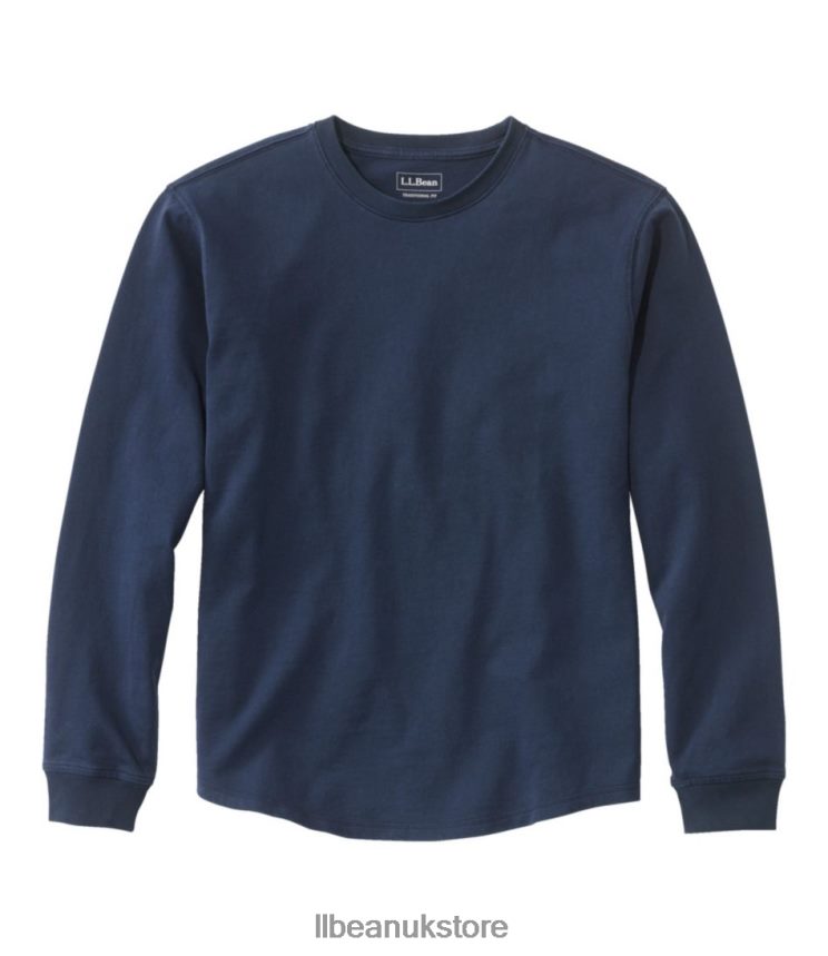 Clothing L.L.Bean BeanBuilt Cotton Tee Classic Navy Men 0VRR663055
