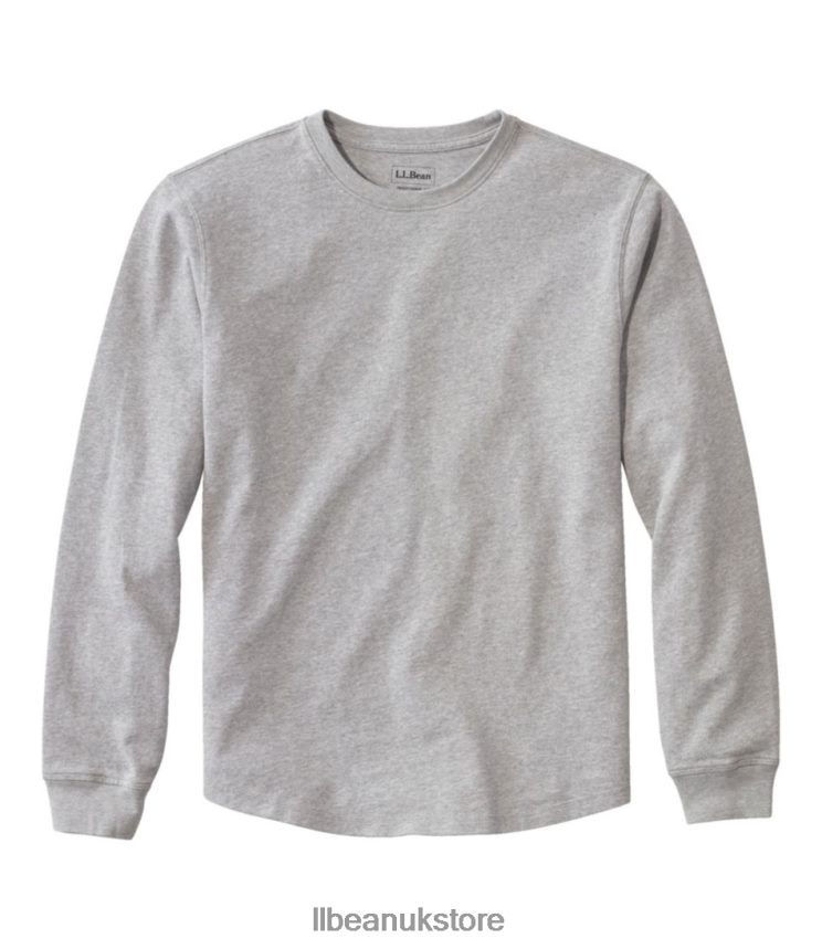 Clothing L.L.Bean BeanBuilt Cotton Tee Gray Heather Men 0VRR666921