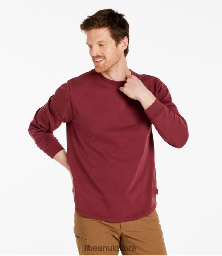 Clothing L.L.Bean BeanBuilt Cotton Tee Gray Heather Men 0VRR666921