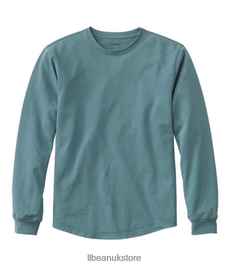 Clothing L.L.Bean BeanBuilt Cotton Tee Soft Spruce Men 0VRR66151
