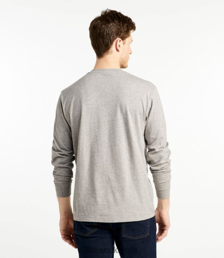 Clothing L.L.Bean Carefree Unshrinkable Tee Gray Heather Men 0VRR665719