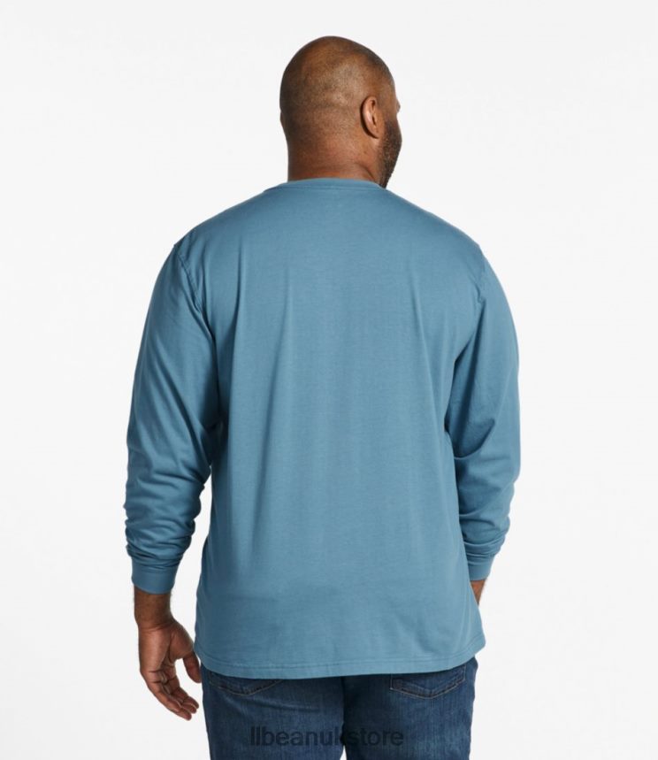 Clothing L.L.Bean Carefree Unshrinkable Tee Ocean Blue Men 0VRR666901