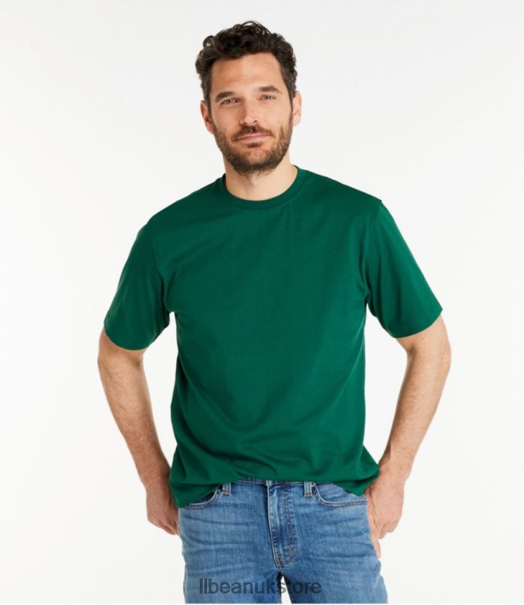 Clothing L.L.Bean Carefree Unshrinkable Tee Sea Aqua Men 0VRR662941