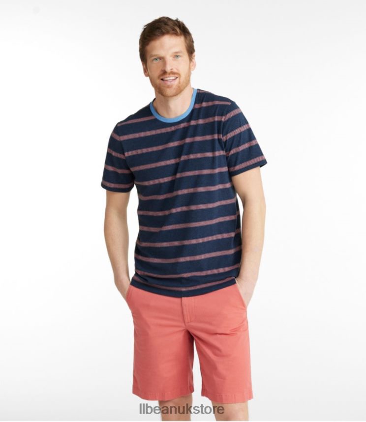 Clothing L.L.Bean Comfort Stretch Pima Tee Shirt Sea Blue Heather Men 0VRR664883