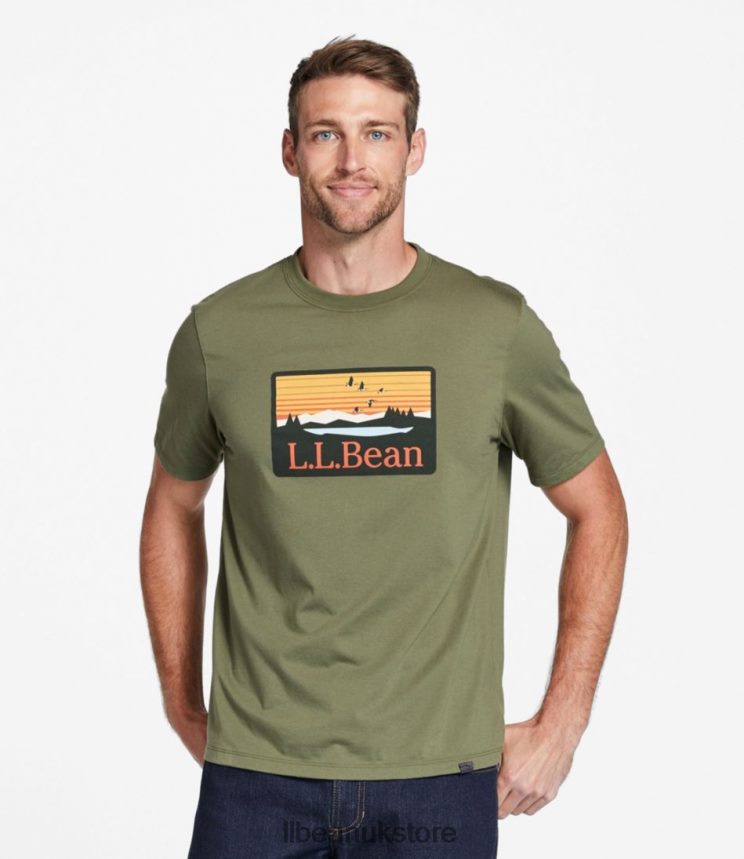 Clothing L.L.Bean Hunter's Graphic Tee Iron Blue Men 0VRR666580