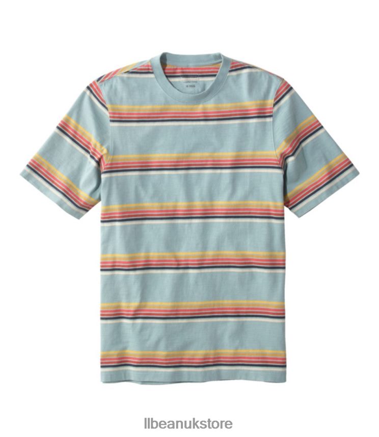 Clothing L.L.Bean Lakewashed Organic Cotton Tee Blue Quartz Men 0VRR66366
