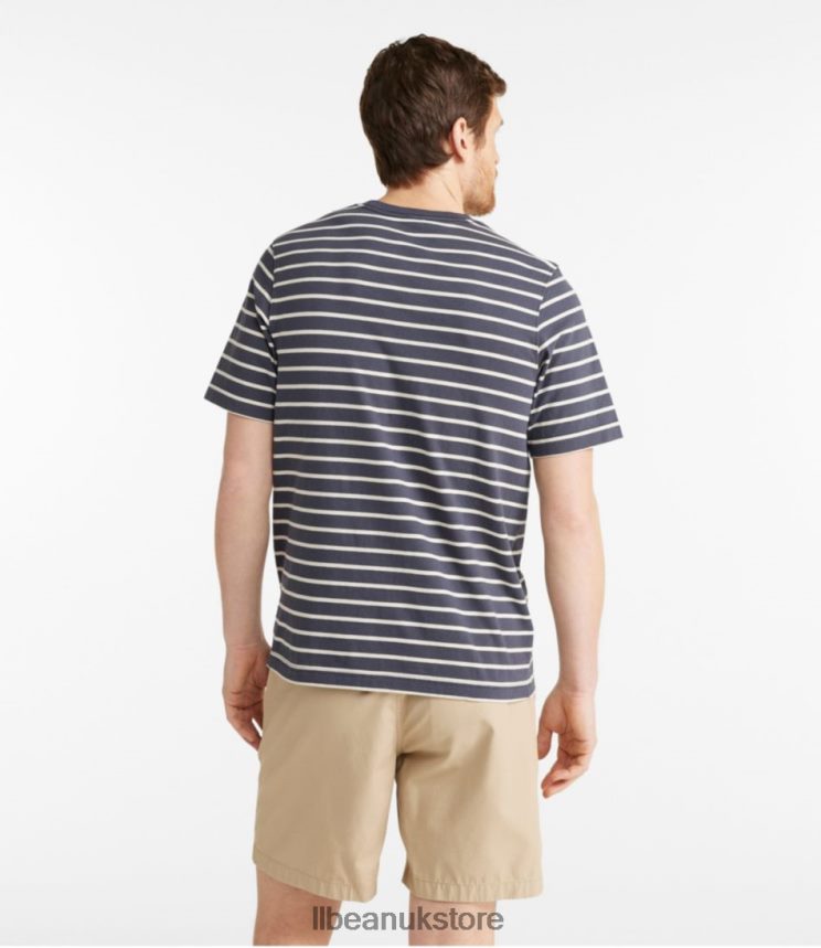 Clothing L.L.Bean Lakewashed Organic Cotton Tee Carbon Navy Men 0VRR663249