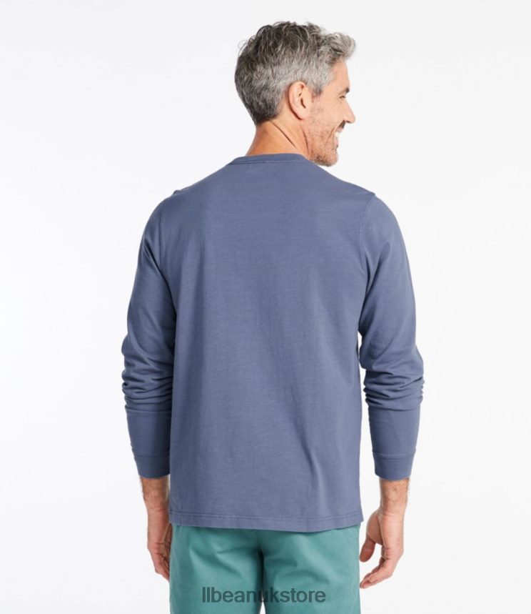 Clothing L.L.Bean Lakewashed Organic Cotton Tee Vintage Indigo Men 0VRR663225