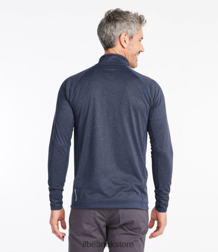 Clothing L.L.Bean Quick Dry Trail Tee 1/4 Zip Marine Blue Men 0VRR666531