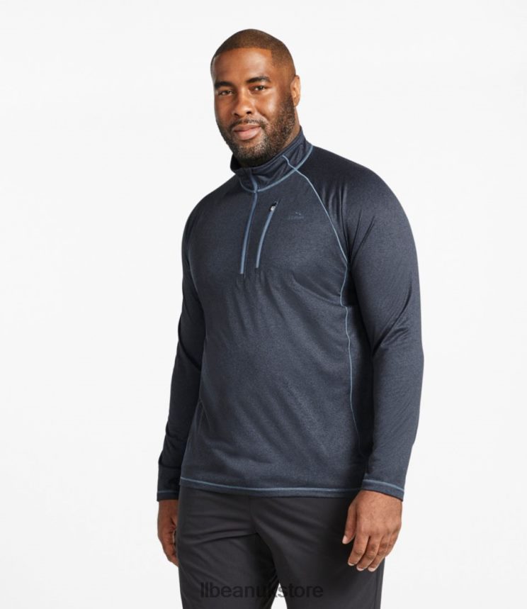 Clothing L.L.Bean Quick Dry Trail Tee 1/4 Zip Soft Spruce Men 0VRR66303