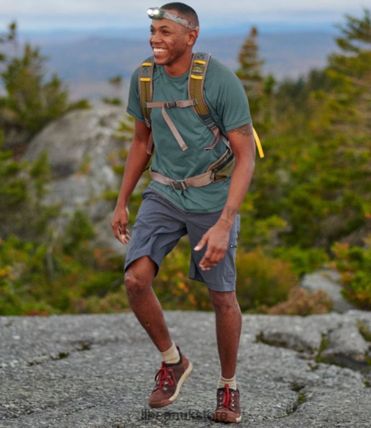 Clothing L.L.Bean Quick-Dry Trail Tee Short-Sleeve Graphite Men 0VRR663154