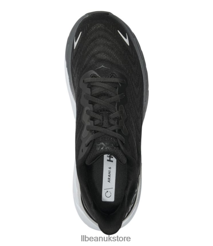 Footwear L.L.Bean HOKA Arahi 6 Running Shoes Black/White Men 0VRR661098