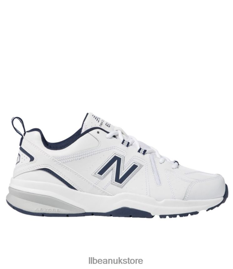 Footwear L.L.Bean New Balance 608v5 Leather White/Navy Men 0VRR661090