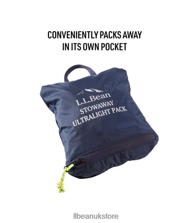 Outdoor Equipment L.L.Bean Stowaway Ultralight Day Pack Black Unisex 0VRR665226