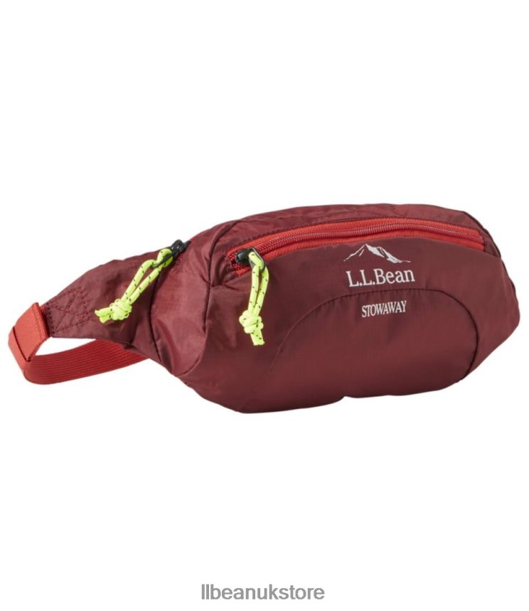 Outdoor Equipment L.L.Bean Stowaway Hip Pack Burgundy Unisex 0VRR661237