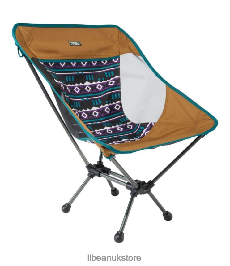 Camping Furniture L.L.Bean PackLite Chair Print Saddle/Black Mountain Classic Unisex 0VRR661686