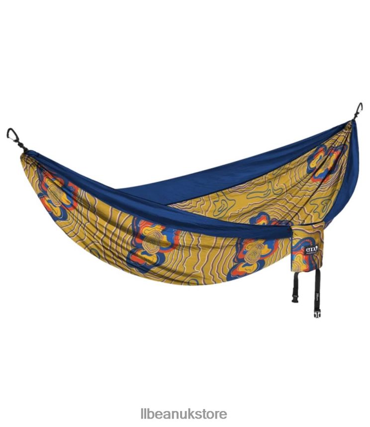 Camping Furniture L.L.Bean ENO DoubleNest Hammock Giveback Sapphire/Outdoor Afro Gold Unisex 0VRR666165