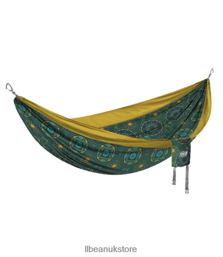 Camping Furniture L.L.Bean ENO DoubleNest Hammock Print Mantra/Gold Unisex 0VRR661653